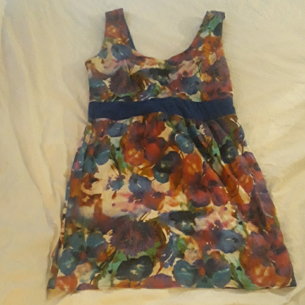 Multi-colored floral dress